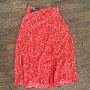Lulu's Floral Midi Skirt. Small. NWT